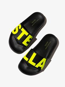 Stella McCartney Kids Slippers met logoprint - Zwart
