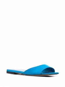 The Attico Satijnen slippers - Blauw