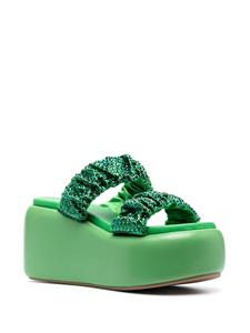 Le Silla Aiko verfraaide sandalen - Groen