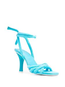 Le Silla Sandalen met gestrikte enkel - Blauw