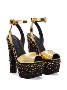 Giuseppe Zanotti Tarifa Jewel sandalen met plateauzool - Goud