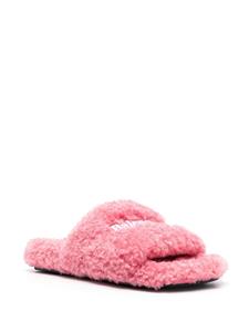 Balenciaga Slippers met geborduurd logo - Roze