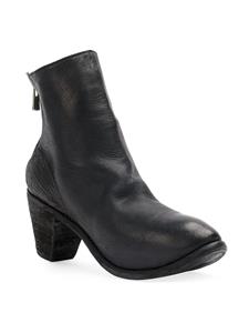 Guidi distressed heel boots - Zwart