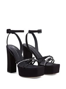 Giuseppe Zanotti Arhama sandalen met plateauzool - Zwart