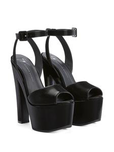 Giuseppe Zanotti Tarifa sandalen met plateauzool - BLACK