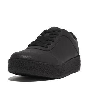 FitFlop Rally tumbled-leather crepe sneakers