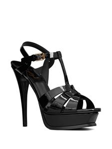 Saint Laurent Sandalen met plateauzool - Zwart