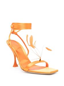 3juin Kimi sandalen met veren - Oranje