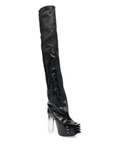 Rick Owens Overknee laarzen - Zwart
