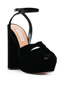 Aquazzura Mira sandalen met plateauzool - Zwart