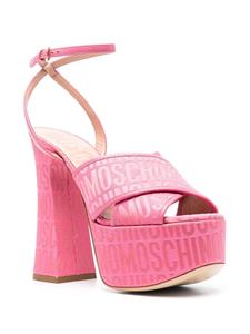 Moschino Sandalen met plateauzool - Roze