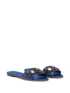 Dolce & Gabbana Sandalen verfraaid met kristal - Blauw