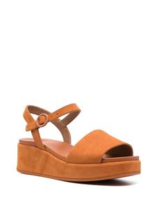 Camper Misia sandalen met sleehak - Bruin