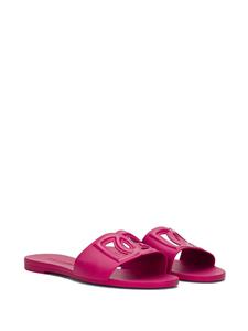 Dolce & Gabbana Bianca slippers met logo - Roze