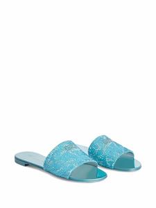 Giuseppe Zanotti Adelia Starlight slippers met studs - Blauw