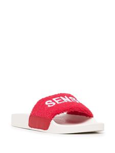Senso Elly slippers met geborduurd logo - Rood