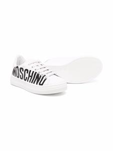 Moschino Kids Sneakers met logoprint - Wit