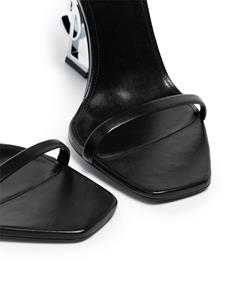 Saint Laurent Opyum leren sandalen - Zwart