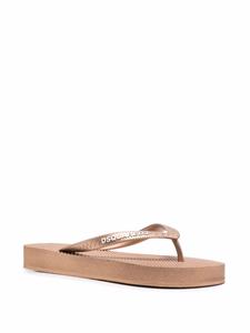 Dsquared2 Teenslippers met logoprint - Beige