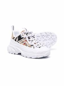 Burberry Kids Geruite sneakers - Wit