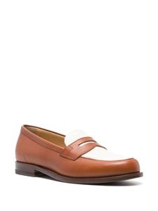 Scarosso two-tone leather loafers - Bruin