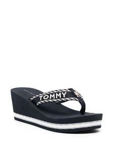 Tommy Hilfiger Sandalen met sleehak - Blauw