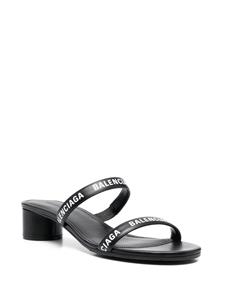 Balenciaga Sandalen met logoprint - Zwart