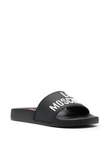 Love Moschino Slippers met 3D logo - Zwart
