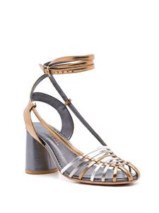 Sarah Chofakian Lupita sandalen met metallic bandjes