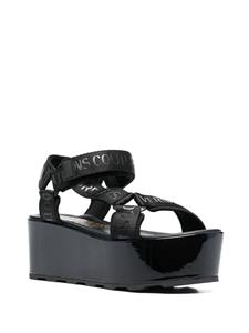 Versace Sandalen met plateauzool - Zwart