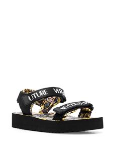 Versace Sandalen met klittenband - Zwart