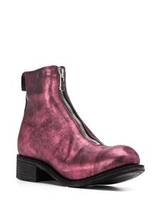 Guidi Metallic enkellaarzen - Paars