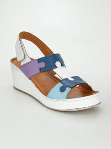 Gemini Sandaaltje met mooi design  Wit/Blauw/Lila