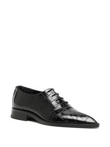 Victoria Beckham Oxford schoenen met krokodillen-reliëf - Zwart