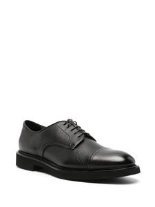 Doucal's pebbled leather Derby shoes - Zwart