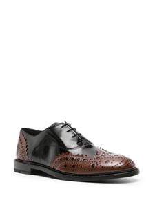 Moschino two-tone leather Derby shoes - Zwart