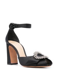 Alexandre Birman Madelina Curve 90mm satin sandals - Zwart