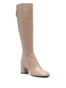 BY FAR Miller leren knielaarzen - Beige