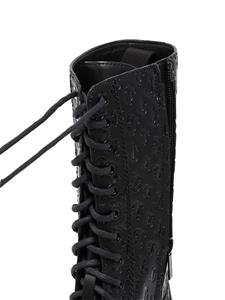 Jimmy Choo Cora laarzen met logo-reliëf - Zwart