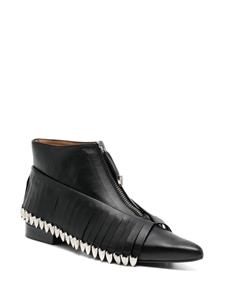 Toga Pulla fringed-detail leather boots - Zwart