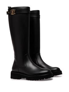 Bally Galia knee-high leather boots - Zwart