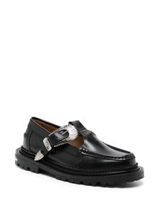 Toga Pulla buckled leather loafers - Zwart