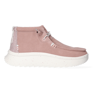 HEYDUDE Instappers Dames Wendy Peak Hi Suede RozeSuède