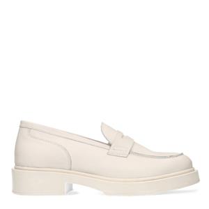 Sacha Off white leren penny loafers - off white