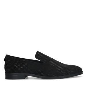 Sacha Zwarte loafers met strass - zwart