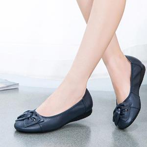 Shoes Women Vrouwen handgemaakte echt lederen ballet platte vrouwelijke comfortabele casual schoenen