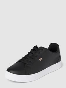 Tommy Hilfiger Sneakers van leer met labelapplicatie, model 'ESSENTIAL COURT'