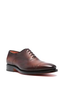 Santoni Leren Oxford schoenen - Bruin