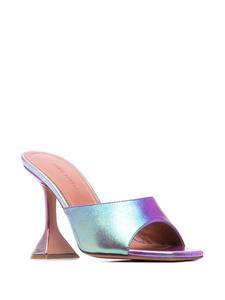 Amina Muaddi Lupita metallic slippers - Roze