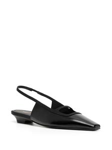 NEOUS Leren slingback sandalen - Zwart